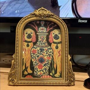Rachel Zoe Gold Ornate Picture Frame with Art Print
